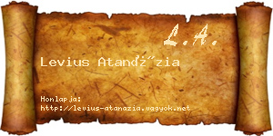 Levius Atanázia névjegykártya